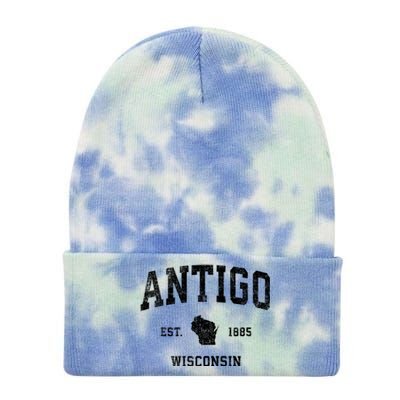 Antigo Wisconsin Wi Vintage Sports Tie Dye 12in Knit Beanie