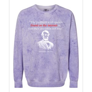 Autor Writer Writing Abraham Lincoln Funny Journalist Gift Colorblast Crewneck Sweatshirt