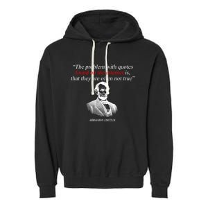 Autor Writer Writing Abraham Lincoln Funny Journalist Gift Garment-Dyed Fleece Hoodie