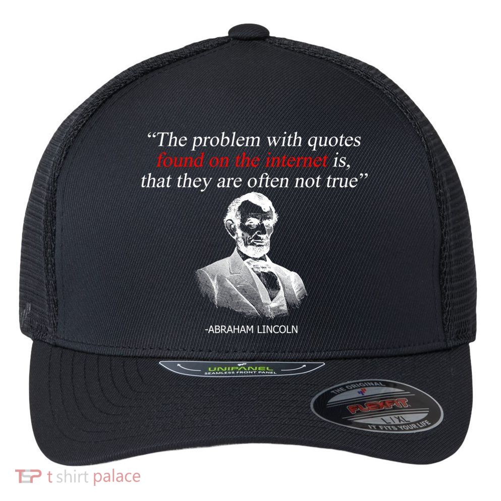 Autor Writer Writing Abraham Lincoln Funny Journalist Gift Flexfit Unipanel Trucker Cap