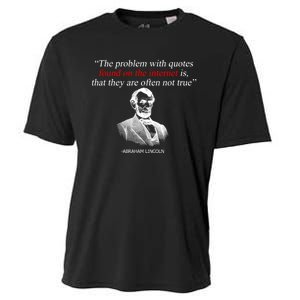 Autor Writer Writing Abraham Lincoln Funny Journalist Gift Cooling Performance Crew T-Shirt