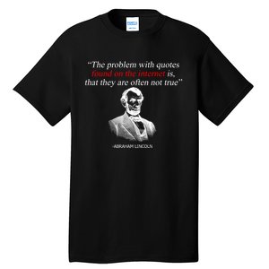 Autor Writer Writing Abraham Lincoln Funny Journalist Gift Tall T-Shirt