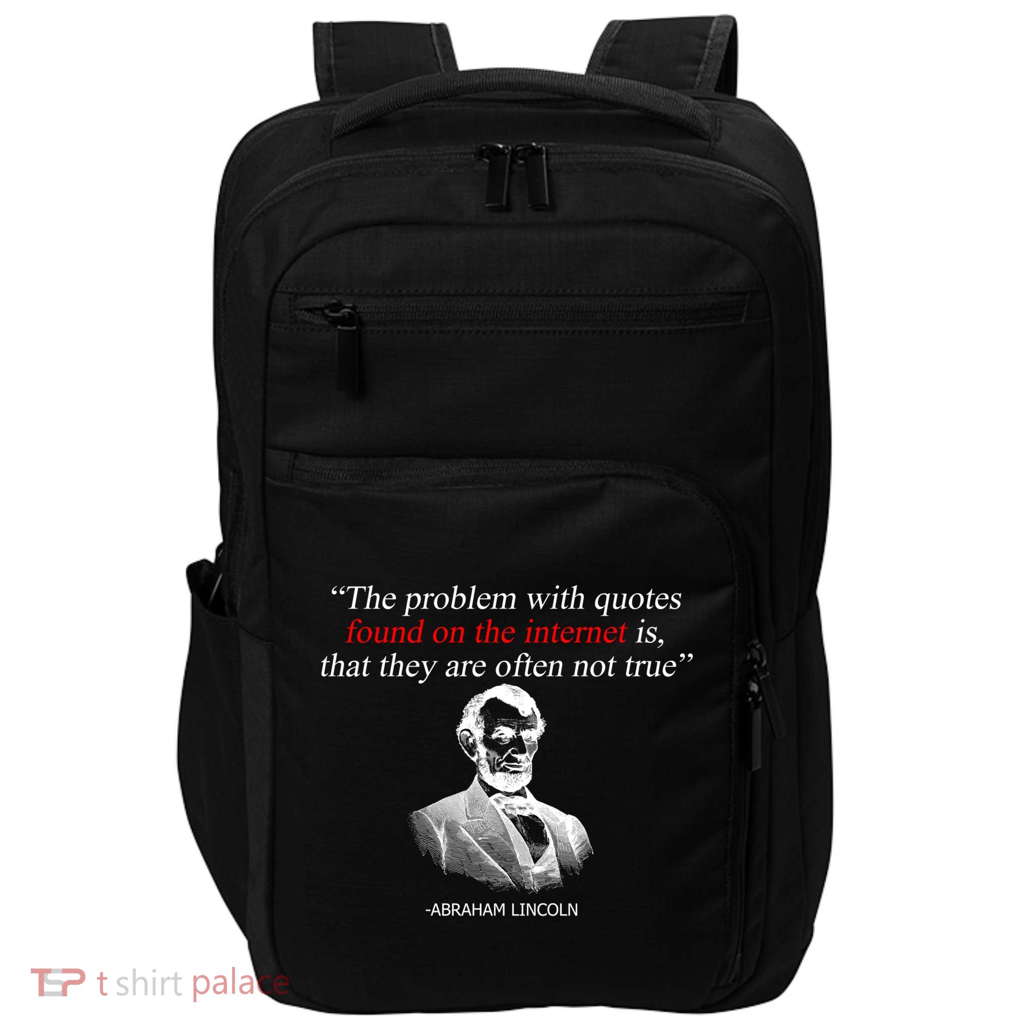 Autor Writer Writing Abraham Lincoln Funny Journalist Gift Impact Tech Backpack