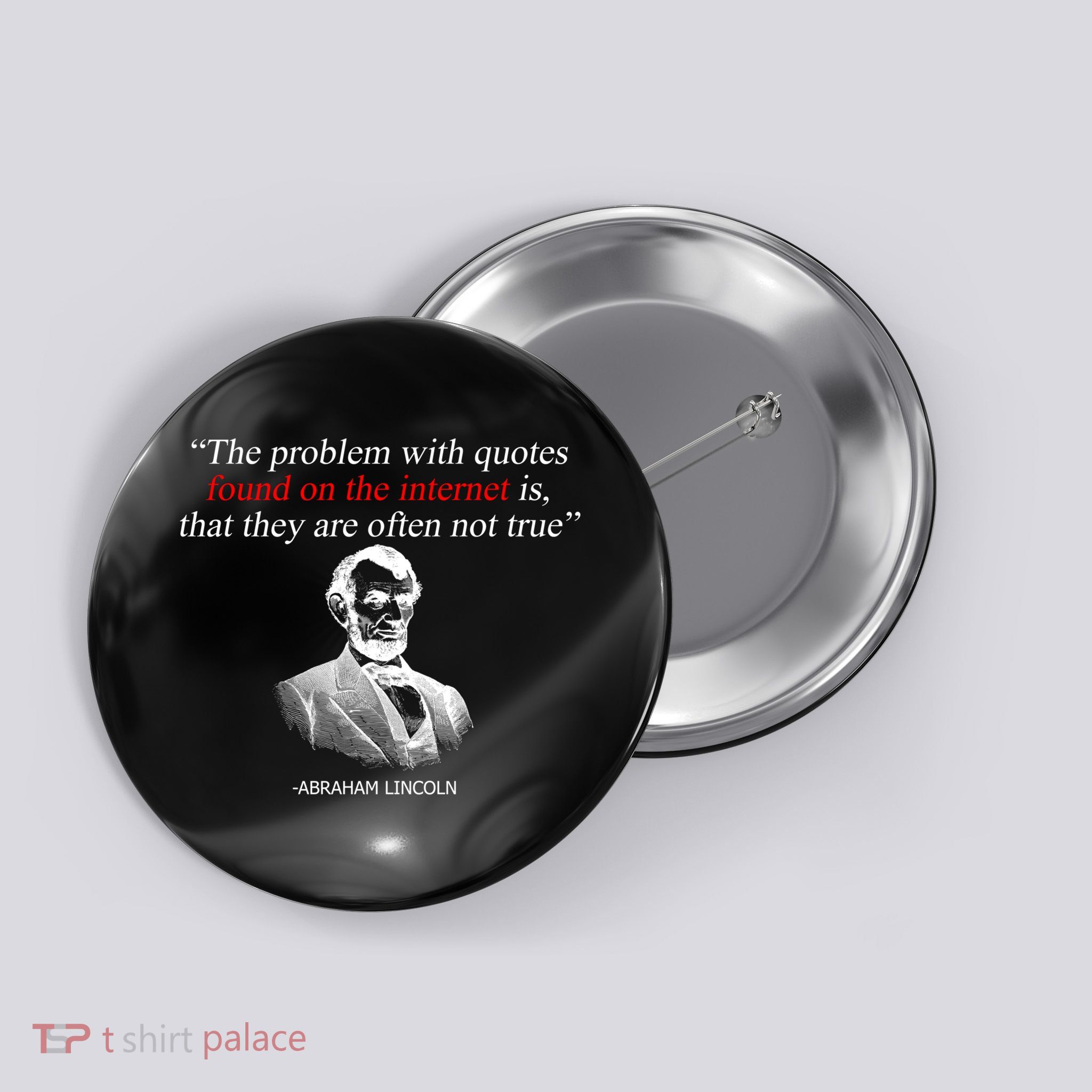 Autor Writer Writing Abraham Lincoln Funny Journalist Gift Button
