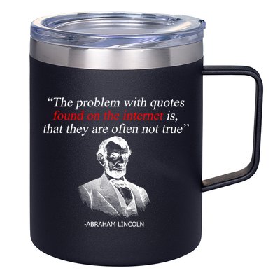 Autor Writer Writing Abraham Lincoln Funny Journalist Gift 12oz Stainless Steel Coffee Mug