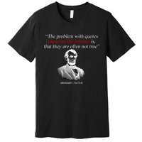 Autor Writer Writing Abraham Lincoln Funny Journalist Gift Premium T-Shirt