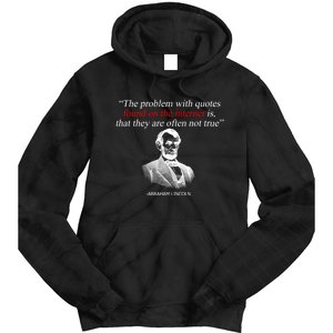 Autor Writer Writing Abraham Lincoln Funny Journalist Gift Tie Dye Hoodie