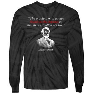 Autor Writer Writing Abraham Lincoln Funny Journalist Gift Tie-Dye Long Sleeve Shirt