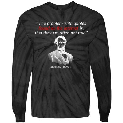 Autor Writer Writing Abraham Lincoln Funny Journalist Gift Tie-Dye Long Sleeve Shirt