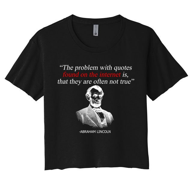 Autor Writer Writing Abraham Lincoln Funny Journalist Gift Women's Crop Top Tee