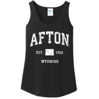 Afton Wyoming Wy Vintage Athletic Ladies Essential Tank