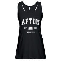 Afton Wyoming Wy Vintage Athletic Ladies Essential Flowy Tank