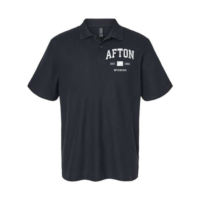 Afton Wyoming Wy Vintage Athletic Softstyle Adult Sport Polo