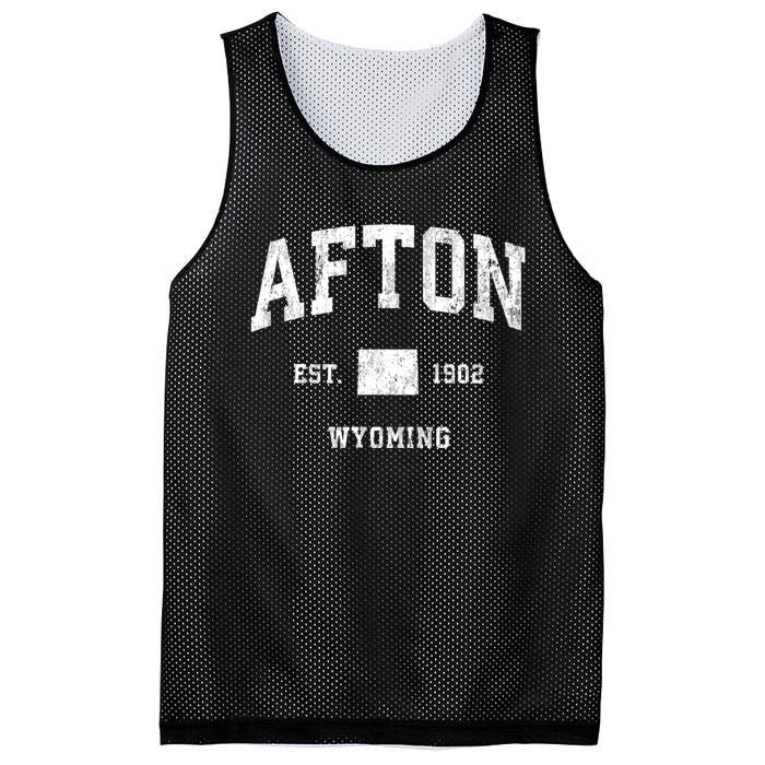 Afton Wyoming Wy Vintage Athletic Mesh Reversible Basketball Jersey Tank