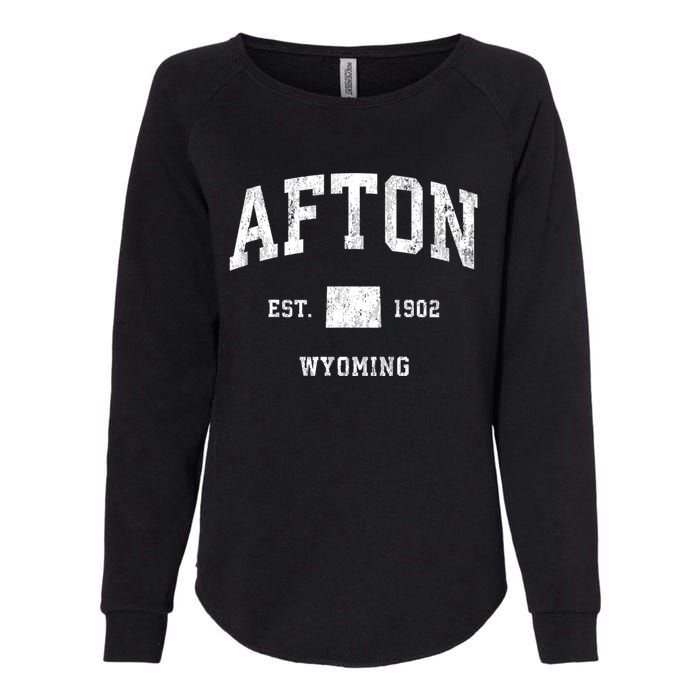 Afton Wyoming Wy Vintage Athletic Womens California Wash Sweatshirt