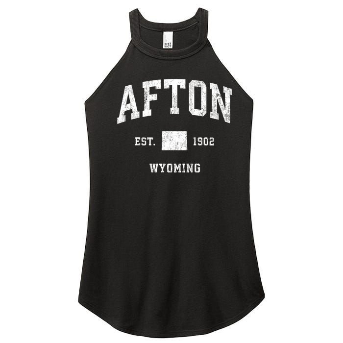 Afton Wyoming Wy Vintage Athletic Women's Perfect Tri Rocker Tank