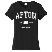 Afton Wyoming Wy Vintage Athletic Women's T-Shirt