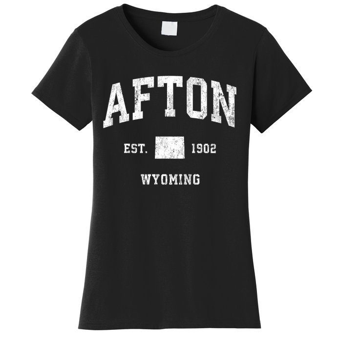 Afton Wyoming Wy Vintage Athletic Women's T-Shirt