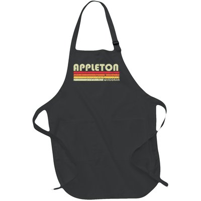 Appleton Wi Wisconsin Funny City Home Roots Full-Length Apron With Pockets