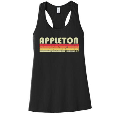 Appleton Wi Wisconsin Funny City Home Roots Women's Racerback Tank