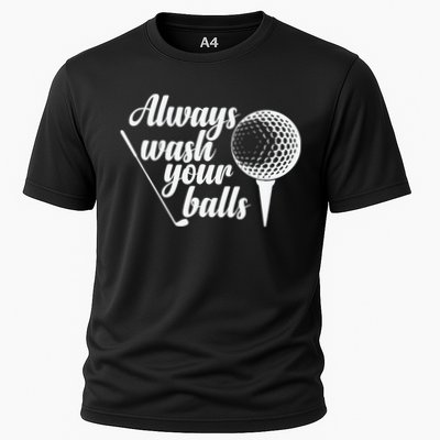 Always Wash Your Balls Golf Trendsport Cooling Performance Crew T-Shirt