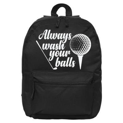 Always Wash Your Balls Golf Trendsport 16 in Basic Backpack