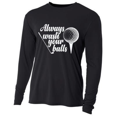 Always Wash Your Balls Golf Trendsport Cooling Performance Long Sleeve Crew
