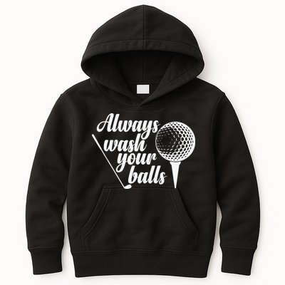 Always Wash Your Balls Golf Trendsport Kids Hoodie