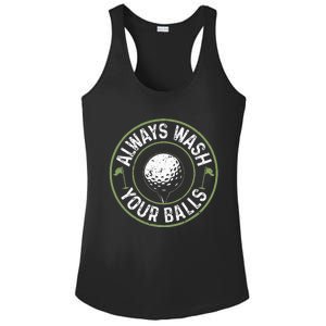 Always Wash Your Balls Golf Lover Golfer Golfing Life Ladies PosiCharge Competitor Racerback Tank