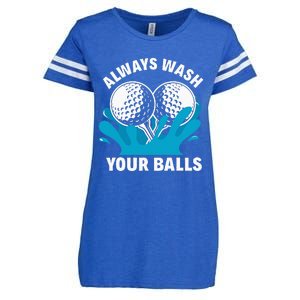 Always Wash Your Balls Funny Golf Enza Ladies Jersey Football T-Shirt