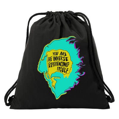 Alan Watts You Are The Universe Experiencing Itself Modern Drawstring Bag