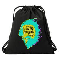 Alan Watts You Are The Universe Experiencing Itself Modern Drawstring Bag