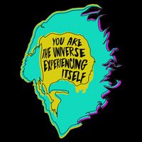 Alan Watts You Are The Universe Experiencing Itself Modern Drawstring Bag