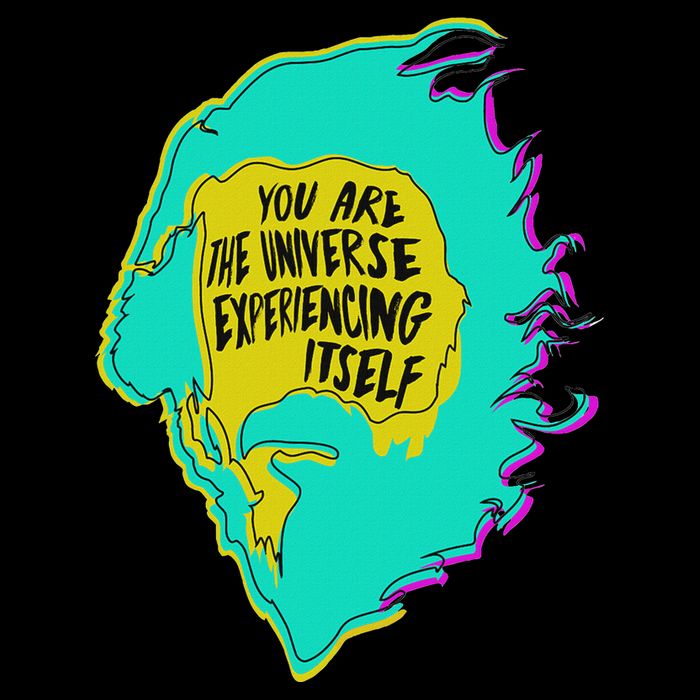 Alan Watts You Are The Universe Experiencing Itself Modern Flat Bill Trucker Hat