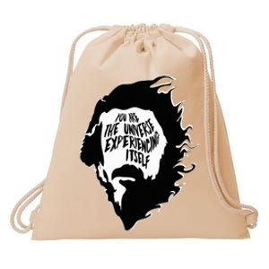 Alan Watts You Are The Universe Experiencing Itself Drawstring Bag