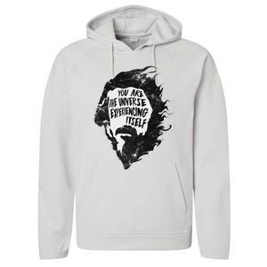 Alan Watts YouRe The Universe Experiencing Itself Performance Fleece Hoodie