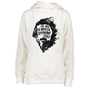 Alan Watts YouRe The Universe Experiencing Itself Womens Funnel Neck Pullover Hood