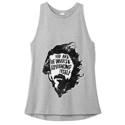 Alan Watts YouRe The Universe Experiencing Itself Ladies PosiCharge Tri-Blend Wicking Tank