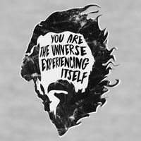 Alan Watts YouRe The Universe Experiencing Itself Ladies PosiCharge Tri-Blend Wicking Tank