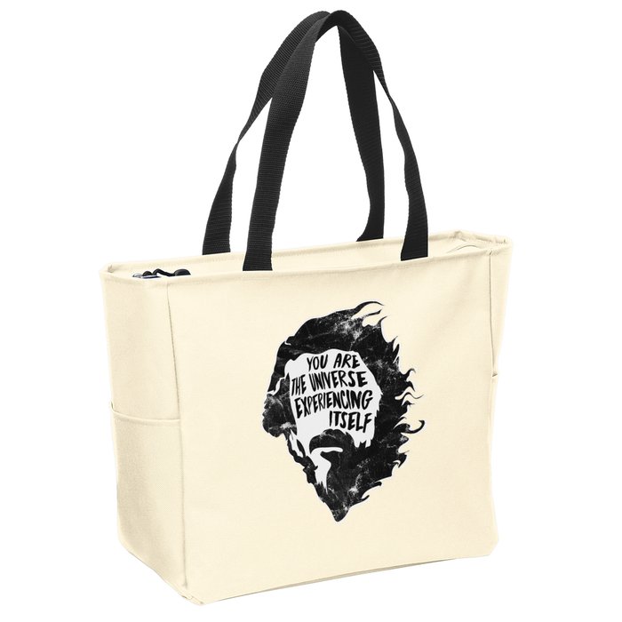 Alan Watts YouRe The Universe Experiencing Itself Zip Tote Bag
