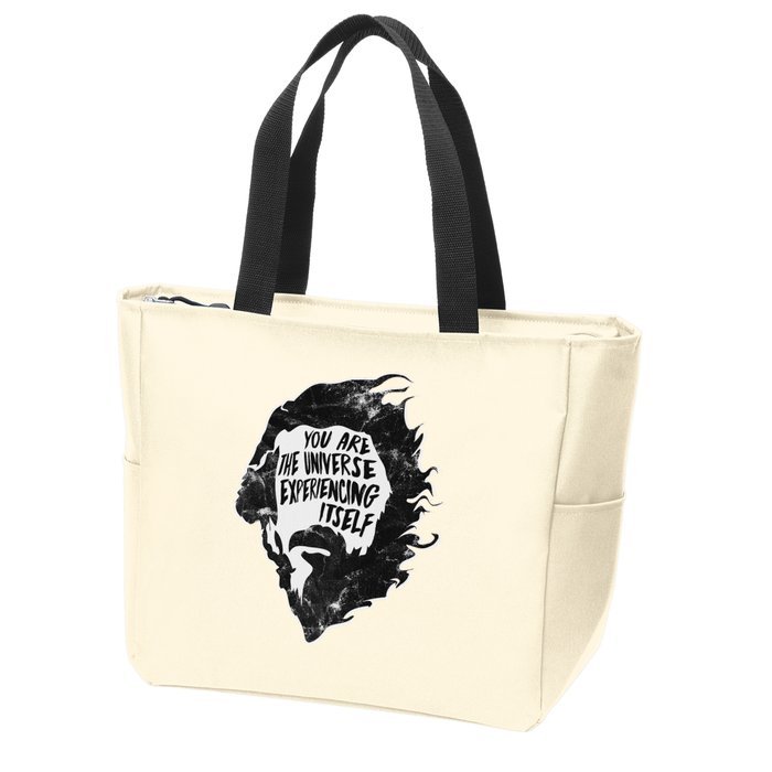 Alan Watts YouRe The Universe Experiencing Itself Zip Tote Bag