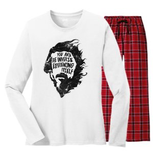 Alan Watts YouRe The Universe Experiencing Itself Women's Long Sleeve Flannel Pajama Set 