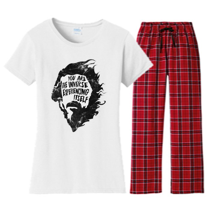 Alan Watts YouRe The Universe Experiencing Itself Women's Flannel Pajama Set