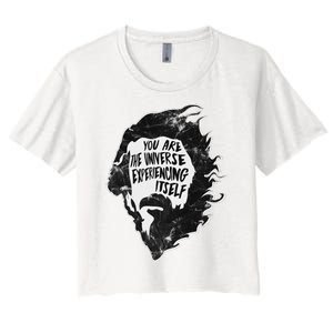 Alan Watts YouRe The Universe Experiencing Itself Women's Crop Top Tee