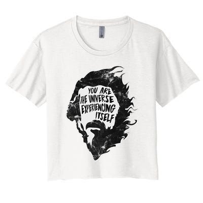 Alan Watts YouRe The Universe Experiencing Itself Women's Crop Top Tee