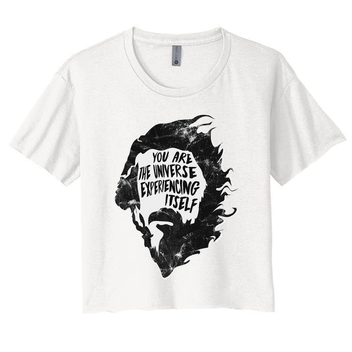 Alan Watts YouRe The Universe Experiencing Itself Women's Crop Top Tee