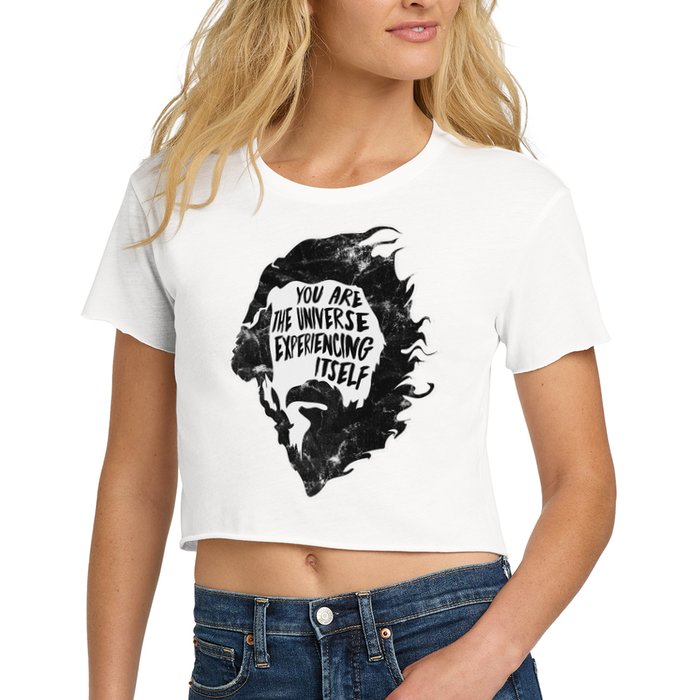 Alan Watts YouRe The Universe Experiencing Itself Women's Crop Top Tee