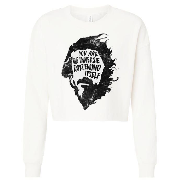 Alan Watts YouRe The Universe Experiencing Itself Cropped Pullover Crew