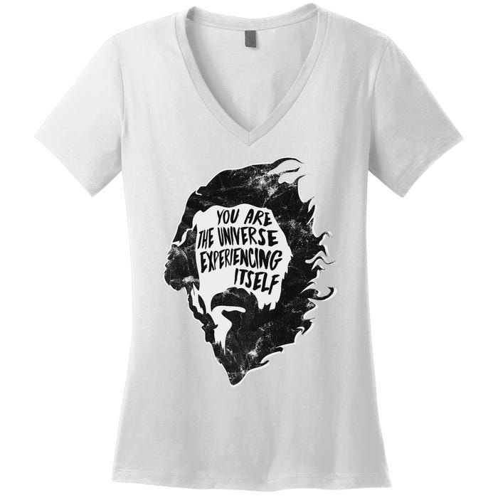 Alan Watts YouRe The Universe Experiencing Itself Women's V-Neck T-Shirt