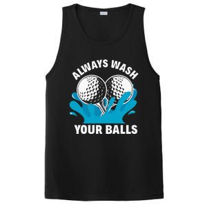 Always Wash Your Balls Funny Golf PosiCharge Competitor Tank